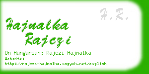 hajnalka rajczi business card